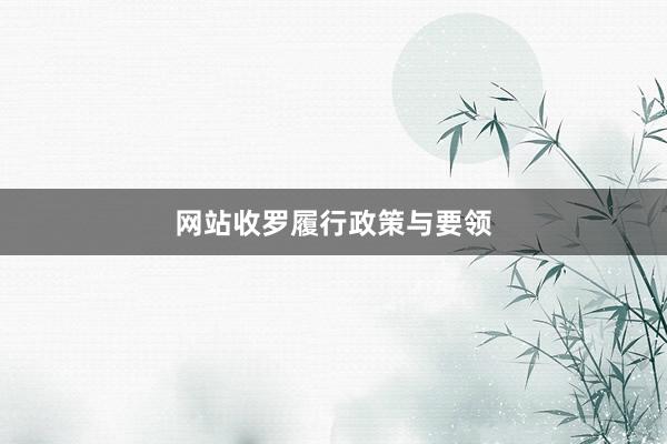 网站收罗履行政策与要领
